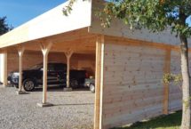 Carport garage bois