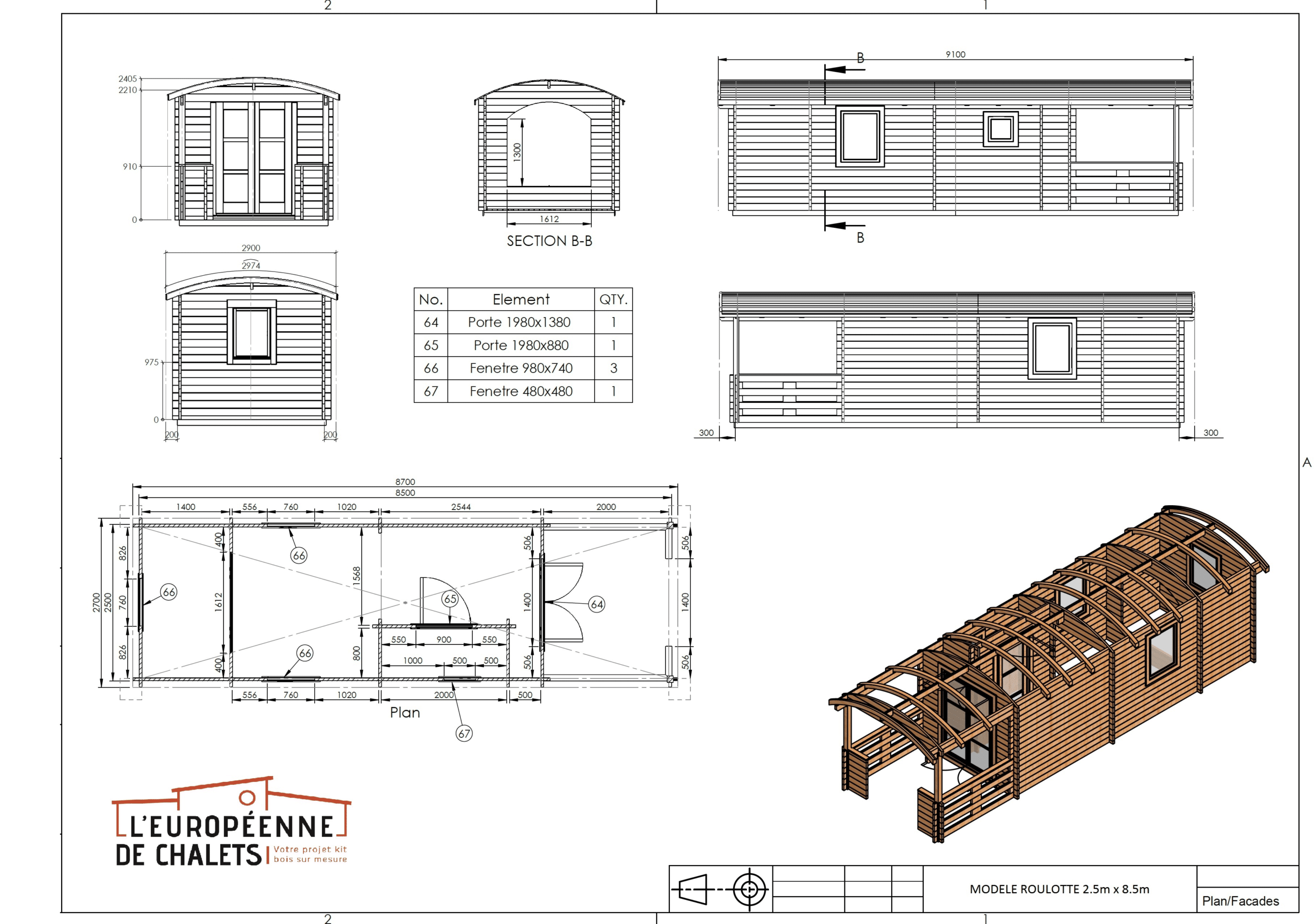 L Europ enne De Chalets Roulotte 20m2 Habitable Atypique