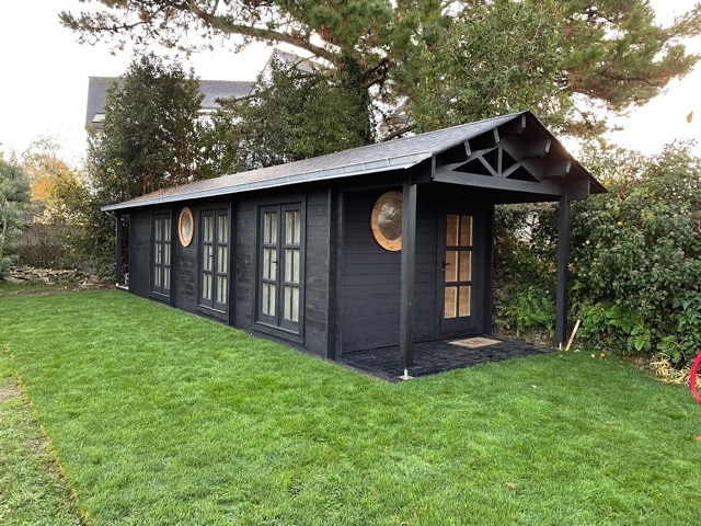 Chalet bois en kit Rennes 56 m2 avec terrasse couverte