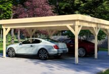 Carport double en bois