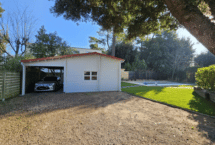 abri de jardin bois avec carport