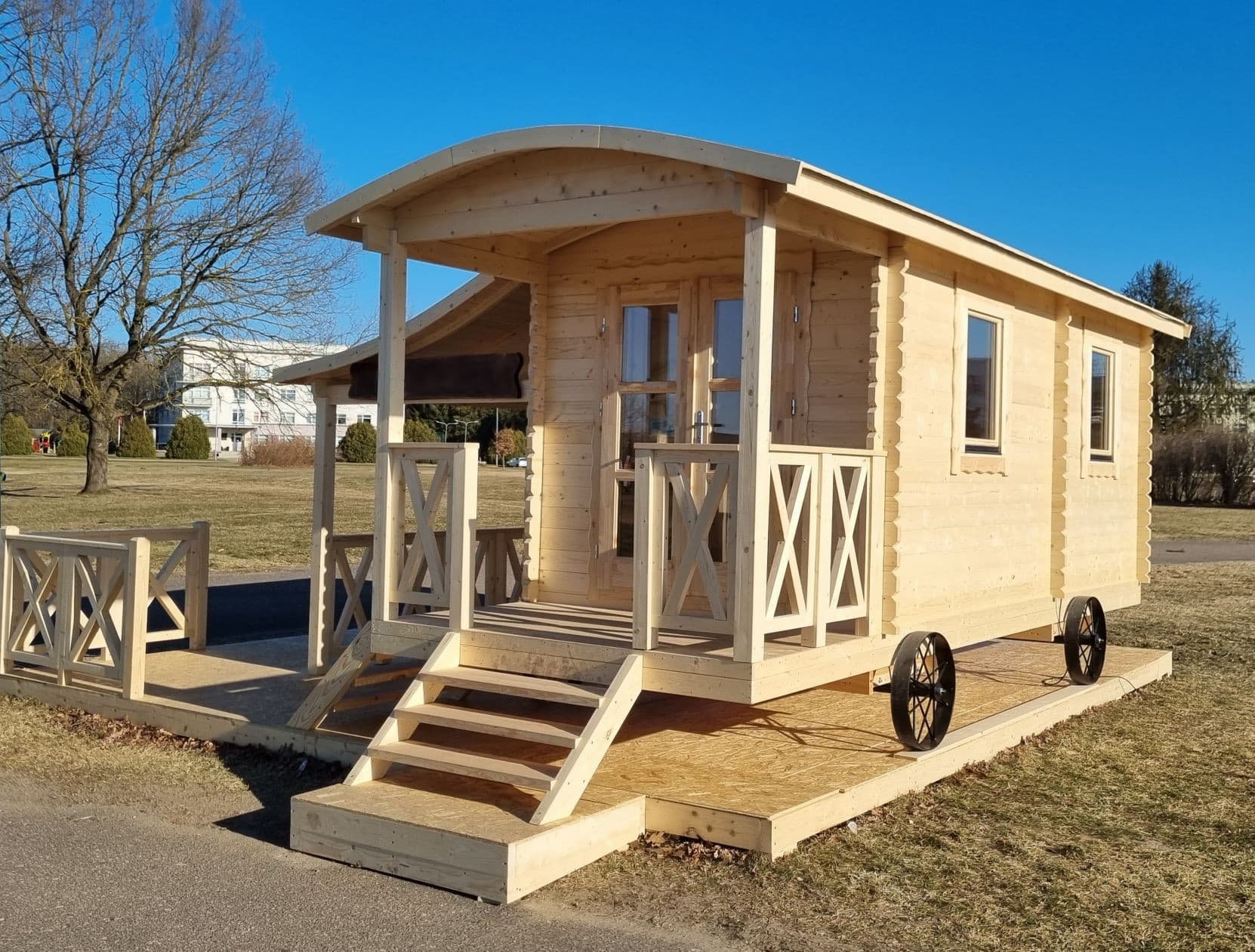 Chalet bois en kit Rennes 56 m2 avec terrasse couverte